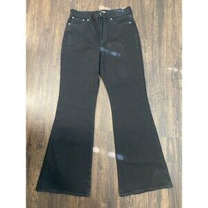 Madewell Women's Kick Out Crop Jeans Sz 29 black nf379 The Perfect Vintage Flare